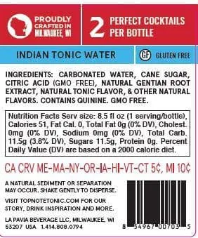 16 Pack Indian Tonic Water. sofi Award winner by Top Note Tonic Store