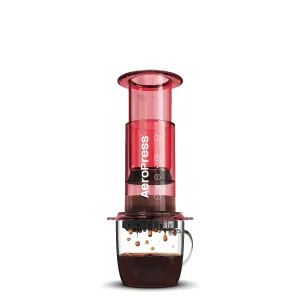 AeroPress Brew Technology - Clear Coffee Press - Red