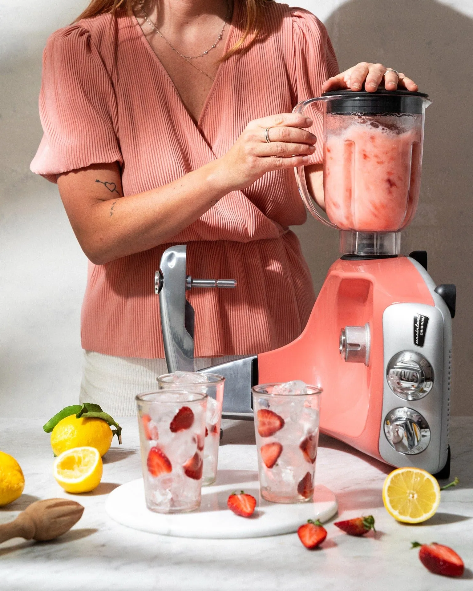 Ankarsrum Deluxe Package Add-On. Original Assistent Stand Mixer Attachment with Meat Mincer. Juicer and Blender