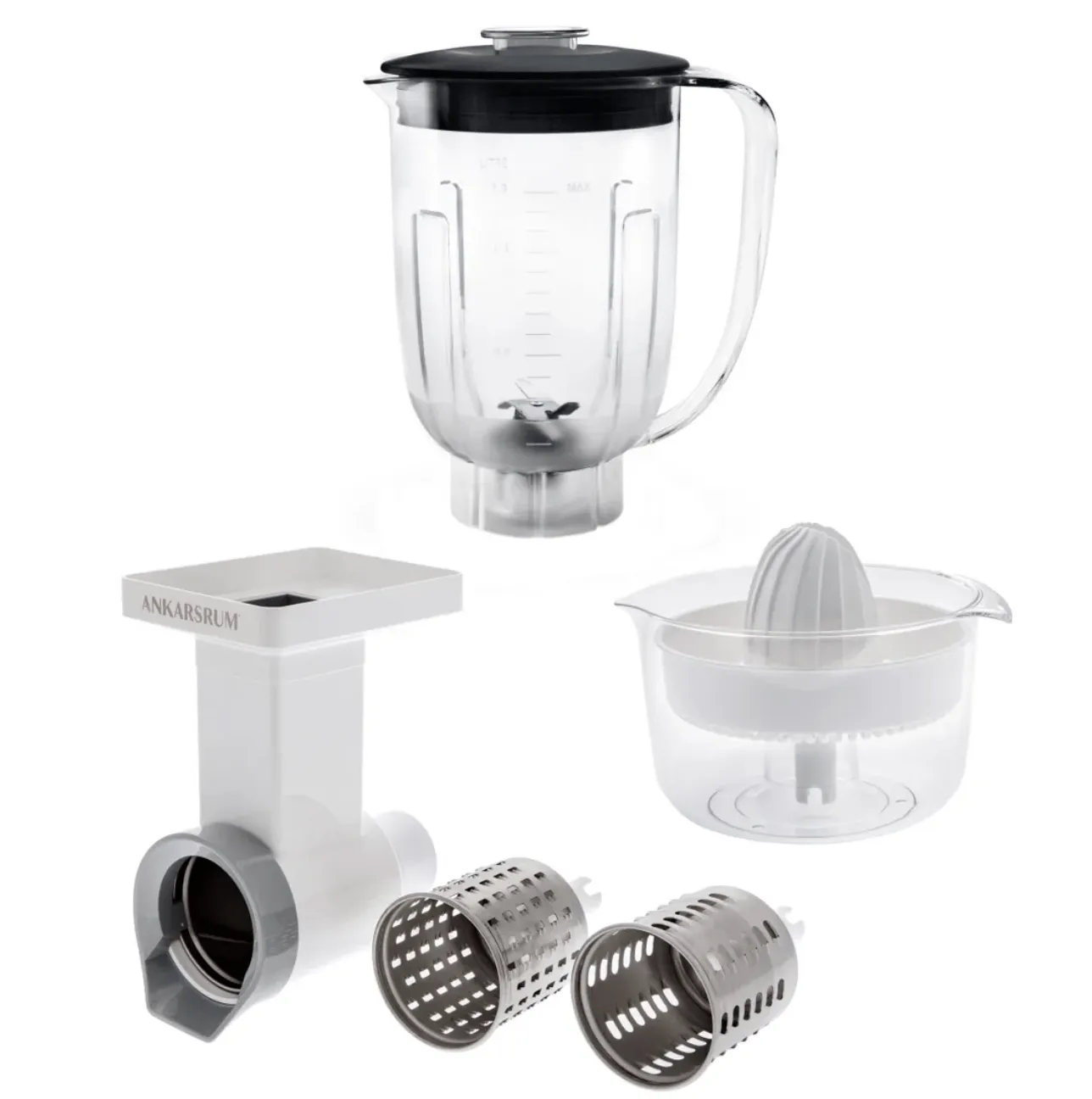 Ankarsrum GO GREEN Bundle - Original Assistent Stand Mixer Attachment. Blender. Citrus Press and Veggie Cutter - Made in Sweden