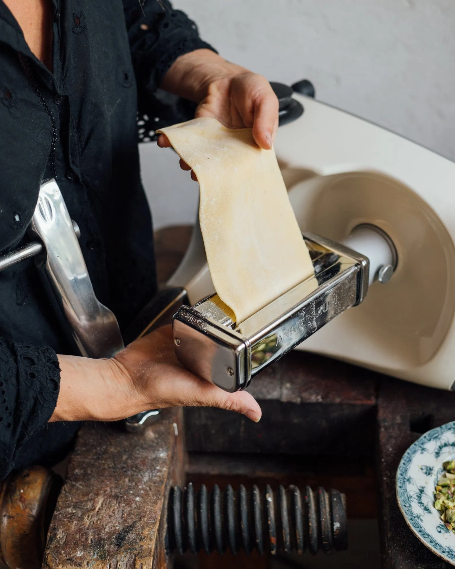 Ankarsrum Pasta Bundle (Lasagna Roller & Fettucine Cutter) - Original Assistent Stand Mixer Attachments for AKM6230