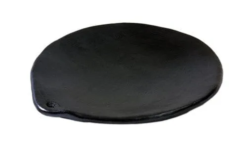 Authentic Chamba Comal - Black Clay Concave Griddle for Heating Tortillas and Roasting Veggies  - Stovetop & Oven Safe  Handmade in Colombia
