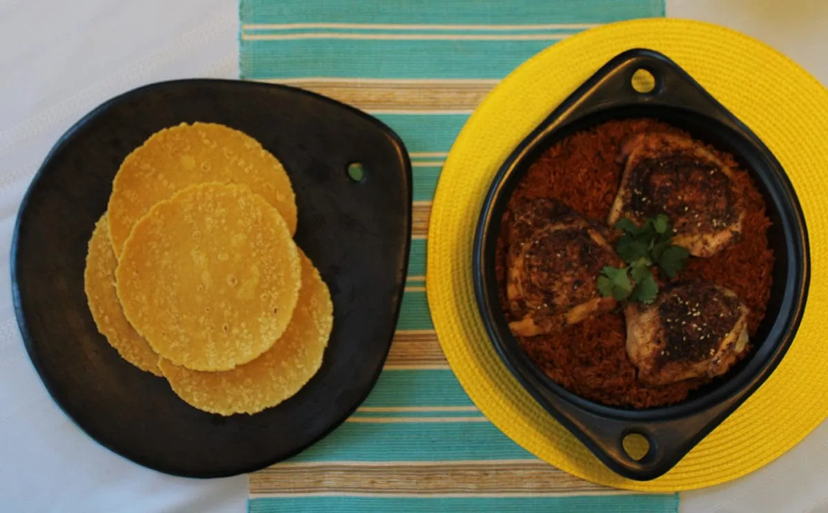 Authentic Chamba Comal - Black Clay Concave Griddle for Heating Tortillas and Roasting Veggies  - Stovetop & Oven Safe  Handmade in Colombia