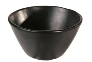 Authentic Chamba Cone Bowl - Elegant. All-Natural Black Clay Dish for Soup. Salad or Serving - Handmade in Colombia
