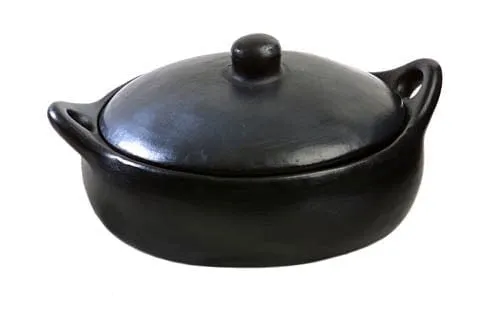 Authentic Chamba Gourmet Kitchen 4-Piece Gift Set - Black Clay Essentials for Soups. Stews. Roasts & More - Stovetop & Oven Safe  Handmade in Colombia