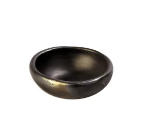 Authentic Chamba Salt Dish. Small All-Natural Black Clay Plate for Salsa. Condiments and More - Handmade in Colombia