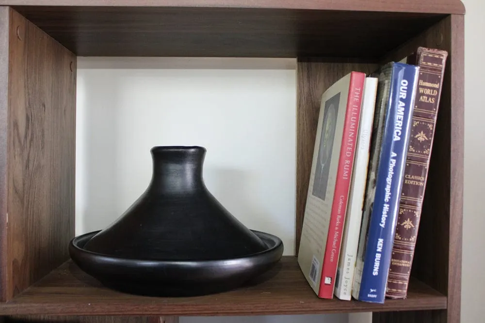 Authentic Chamba Tagine - Elegant. All-Natural Black Clay Pan for Braising. Baking and Serving Stews and More - Distinctive Shape Keeps Food Moist - Stovetop & Oven Safe  Handmade in Colombia