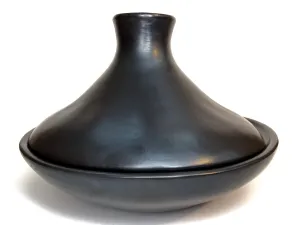 Authentic Chamba Tagine - Elegant. All-Natural Black Clay Pan for Braising. Baking and Serving Stews and More - Distinctive Shape Keeps Food Moist - Stovetop & Oven Safe  Handmade in Colombia