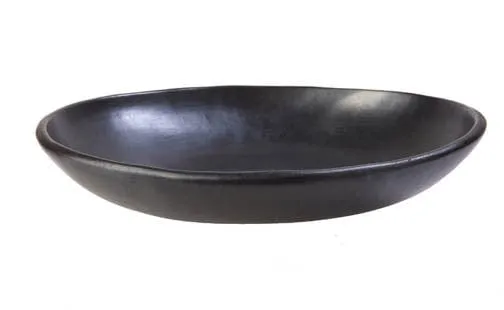 Authentic Oval Chamba Pasta Dish - Elegant. All-Natural X-Large Black Clay Bowl for Serving Pasta. Salads and More or as a Fruitbowl - Handmade in Colombia