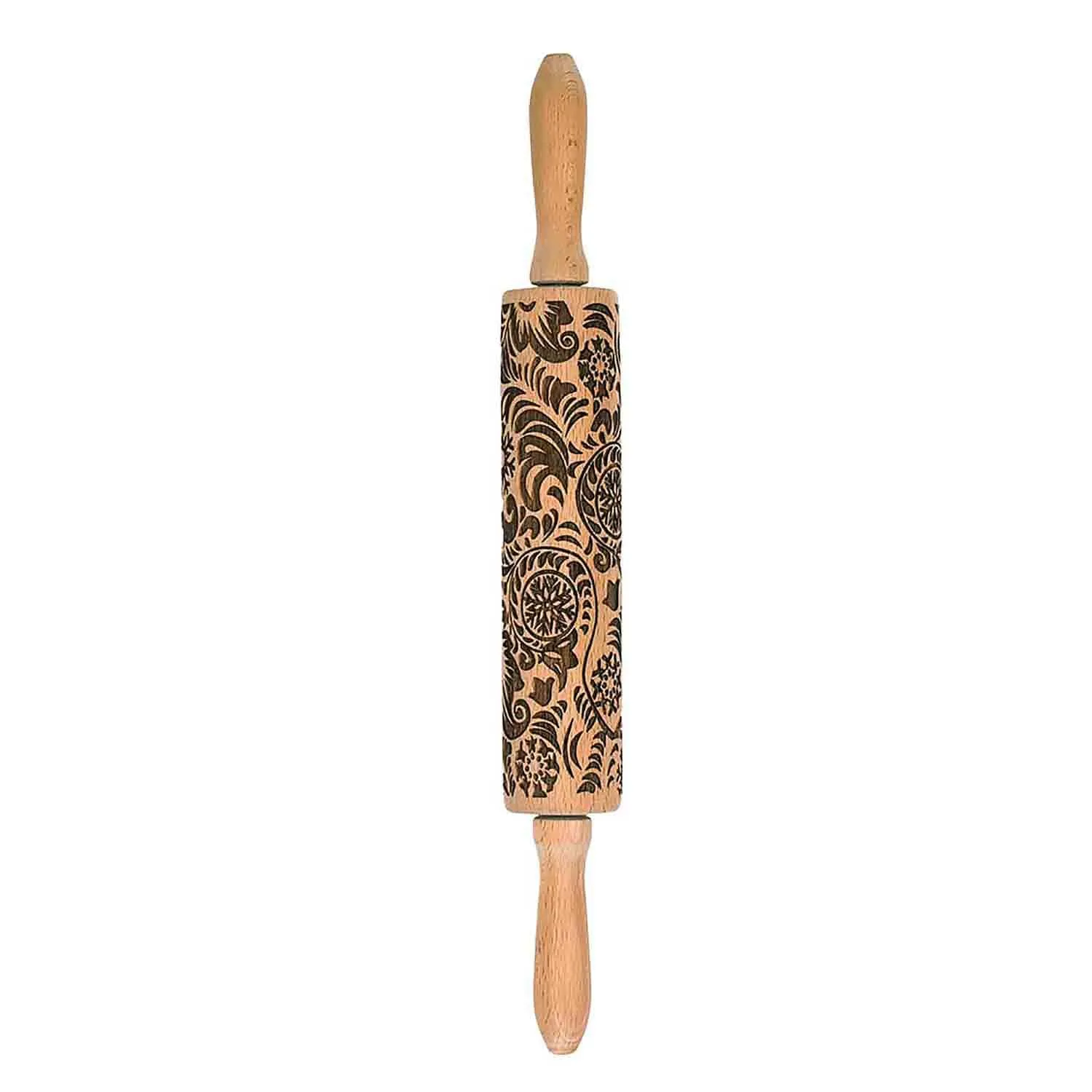 Beechwood Rolling Pin - Paisley