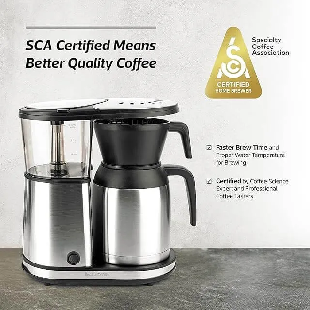 Bonavita 5-Cup Coffee Maker. Thermal Coffee Brewer  Compact Size. Elegant. and Precise. BPA-Free
