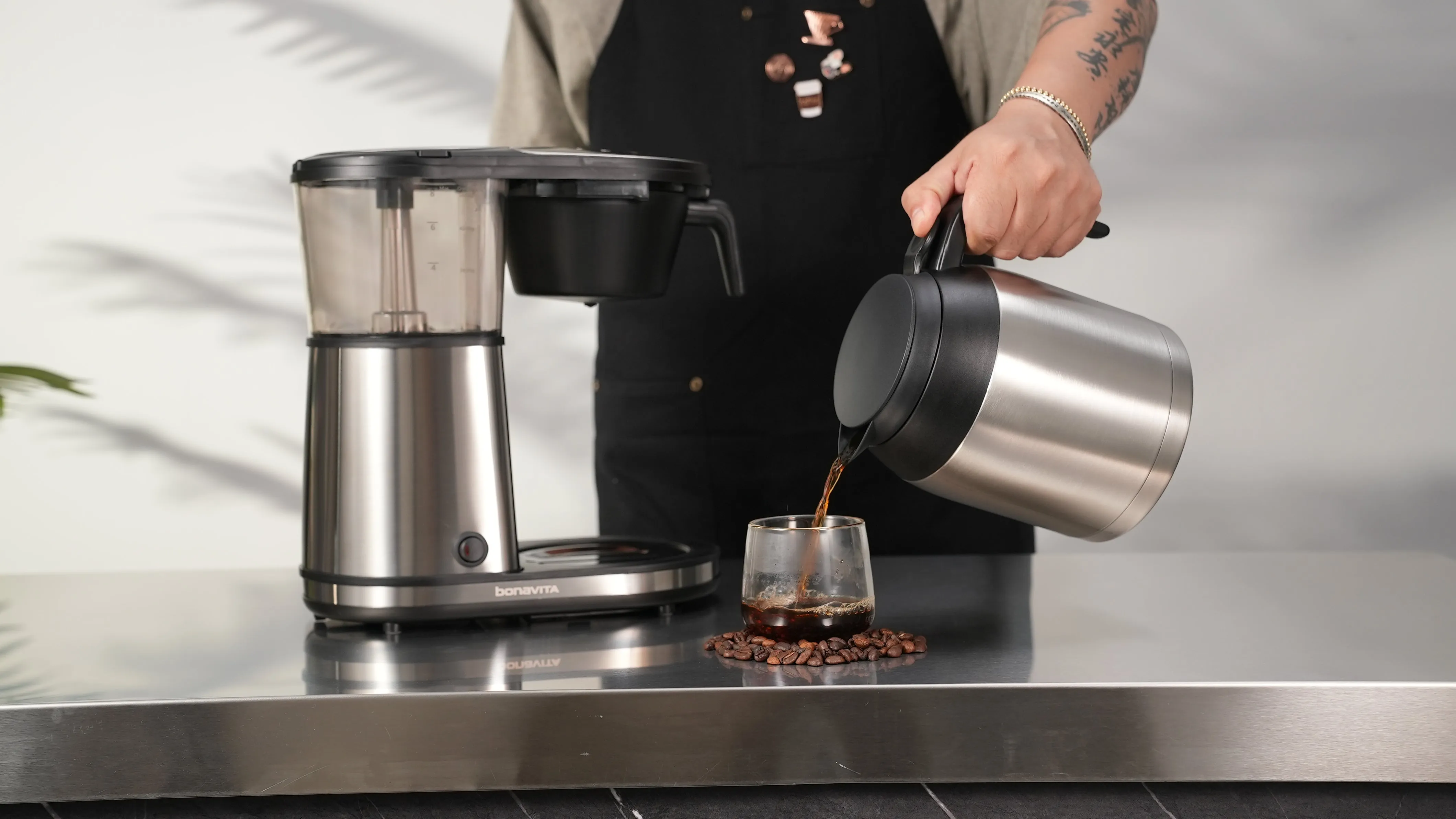 Bonavita Connoisseur 8-Cup Coffee Maker | SCA-Certified | One-Touch Operation |  Double-Walled Stainless Steel Carafe