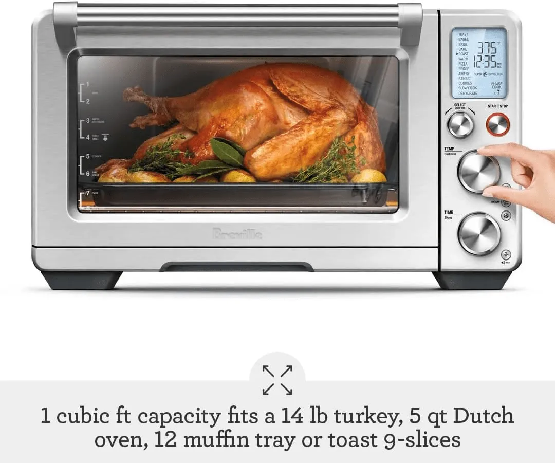 Breville Smart Oven Air Fryer Pro. Convection Countertop Oven. Air Fryer Toaster Oven Combo - Brushed Stainless Steel