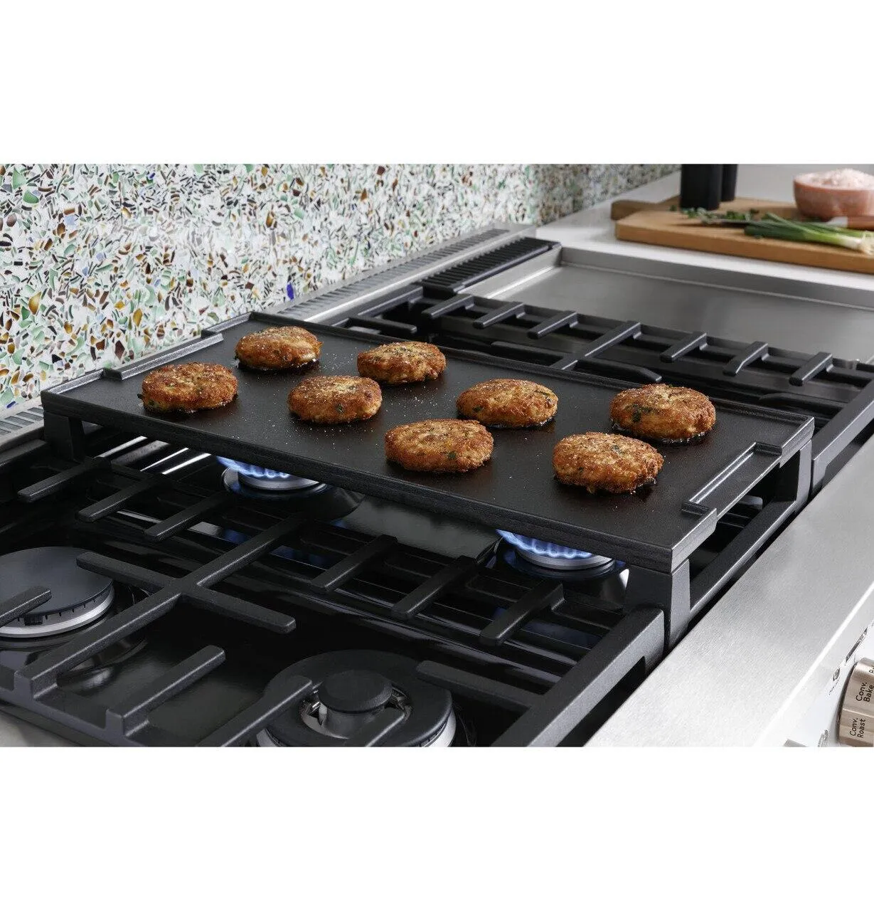 Cafe C2Y486P2TS1 Caf&#8482; 48 Smart Dual-Fuel Commercial-Style Range With 6 Burners And Griddle (Natural Gas)