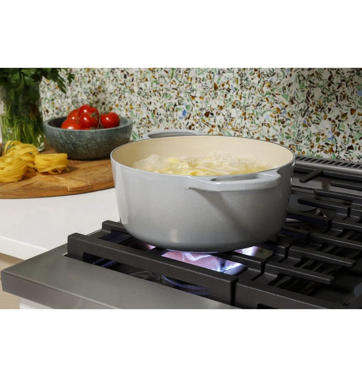 Cafe C2Y486P2TS1 Caf&#8482; 48 Smart Dual-Fuel Commercial-Style Range With 6 Burners And Griddle (Natural Gas)
