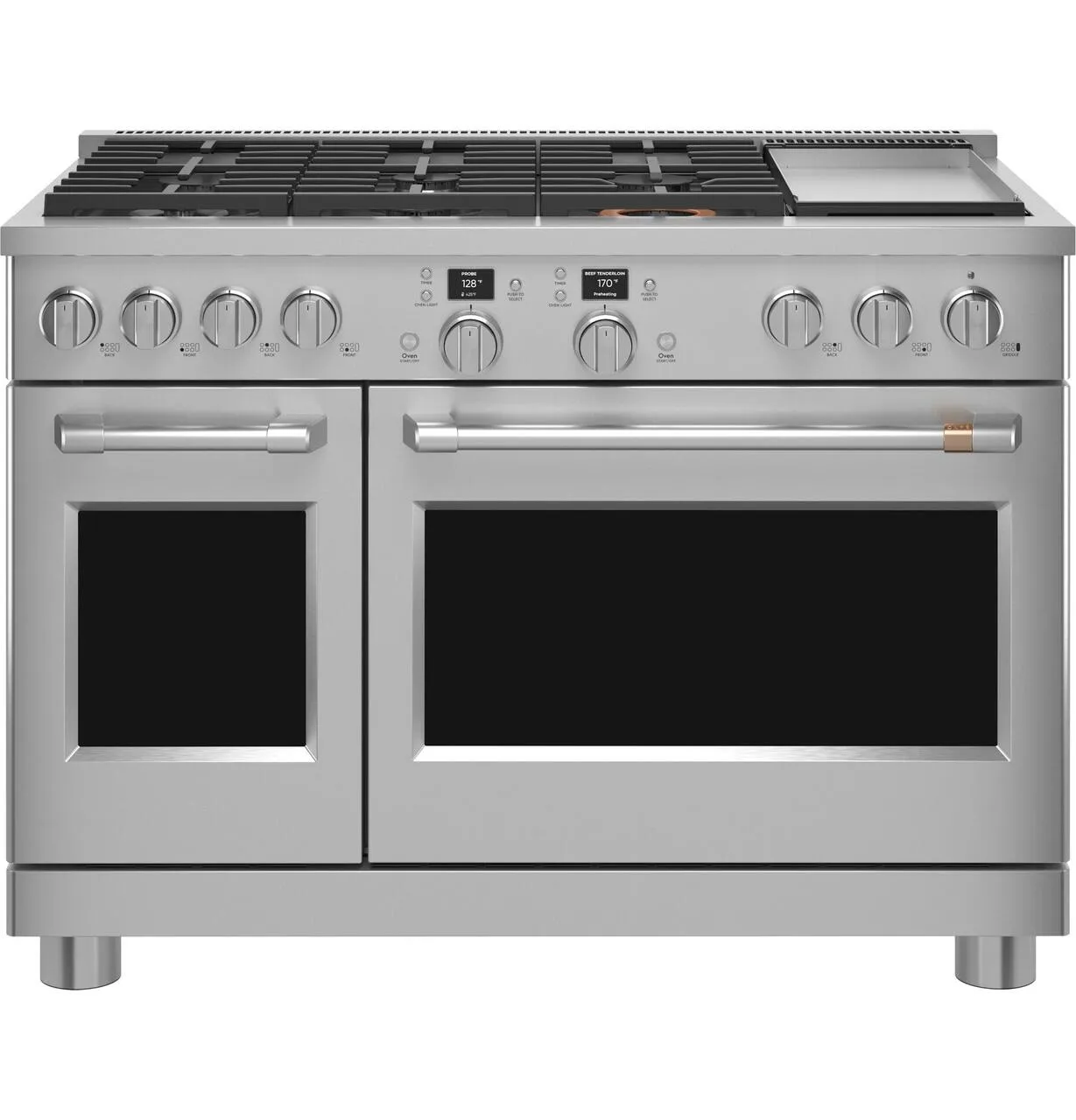 Cafe C2Y486P2TS1 Caf&#8482; 48 Smart Dual-Fuel Commercial-Style Range With 6 Burners And Griddle (Natural Gas)