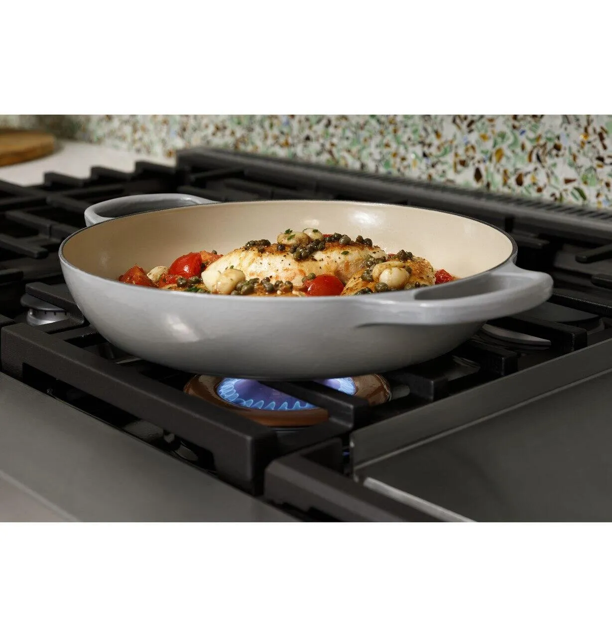 Cafe C2Y486P3TD1 Caf&#8482; 48 Smart Dual-Fuel Commercial-Style Range With 6 Burners And Griddle (Natural Gas)