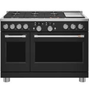 Cafe C2Y486P3TD1 Caf&#8482; 48 Smart Dual-Fuel Commercial-Style Range With 6 Burners And Griddle (Natural Gas)