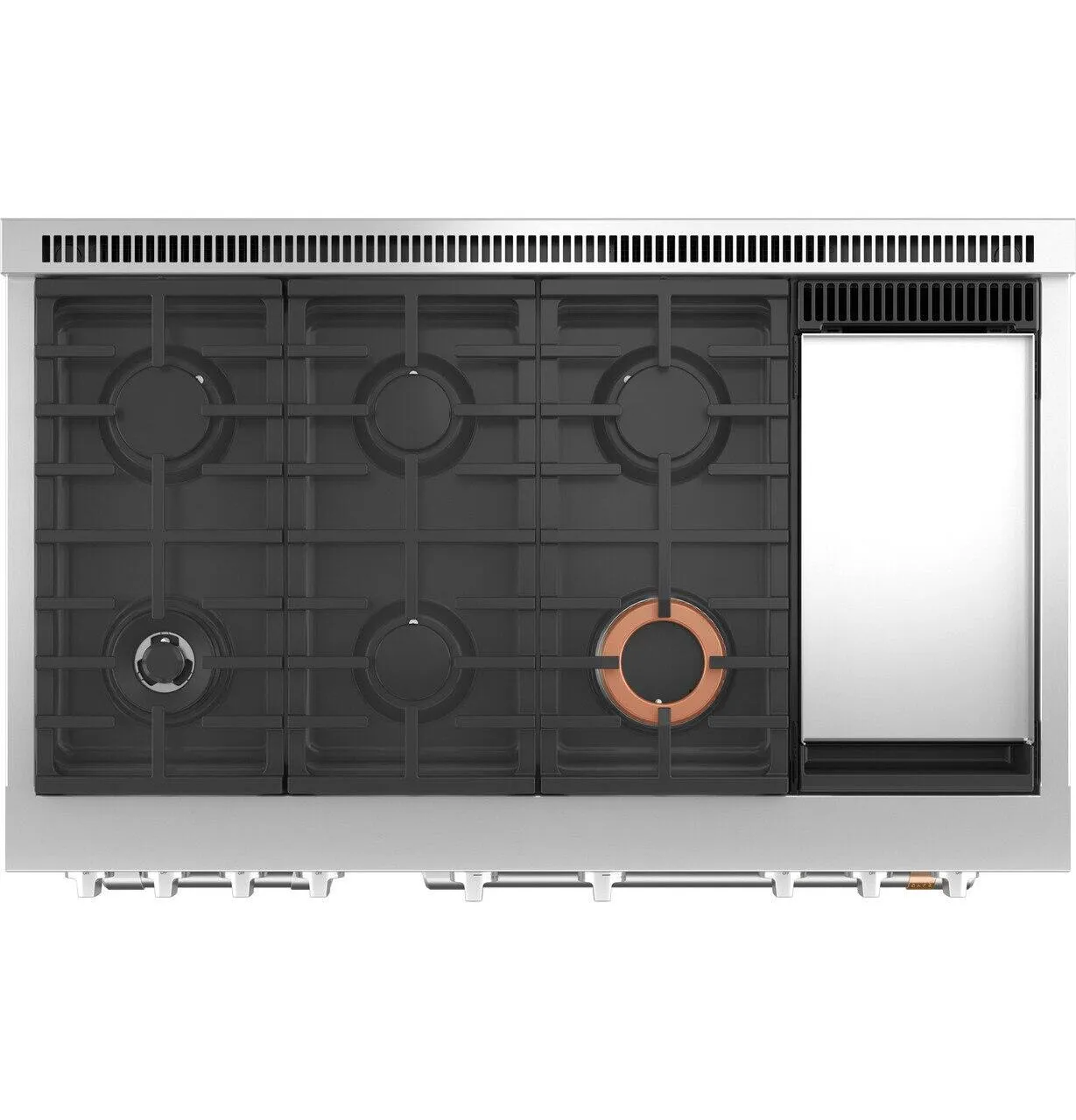 Cafe C2Y486P3TD1 Caf&#8482; 48 Smart Dual-Fuel Commercial-Style Range With 6 Burners And Griddle (Natural Gas)