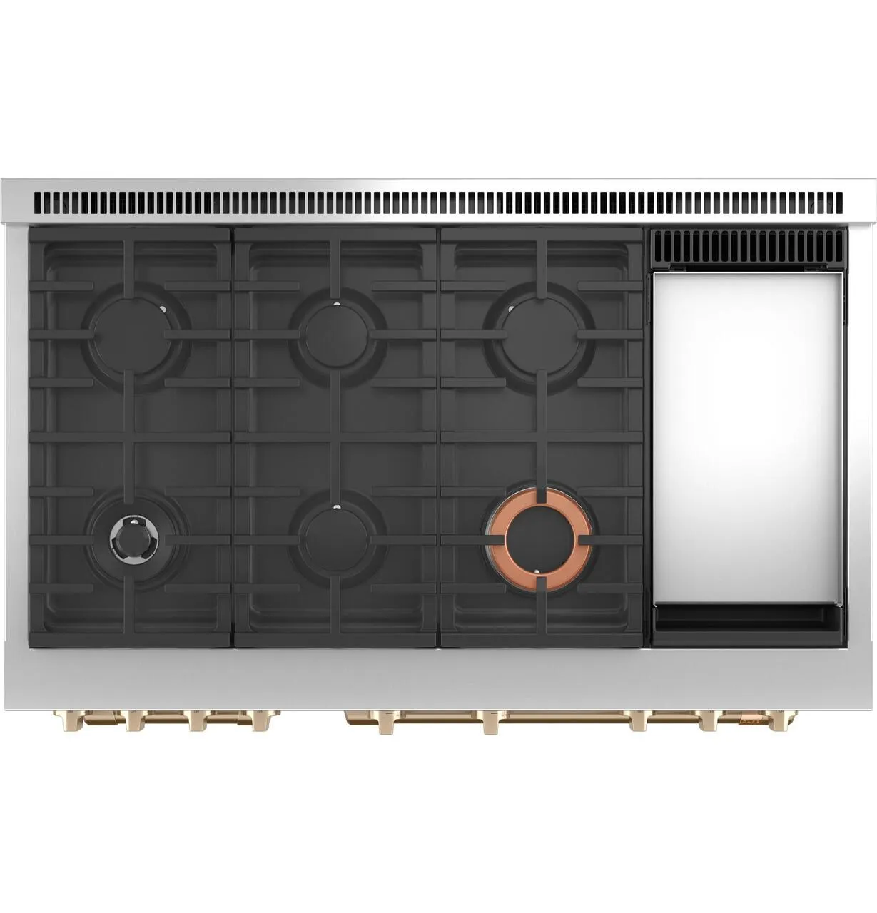 Cafe C2Y486P4TW2 Caf&#8482; 48 Smart Dual-Fuel Commercial-Style Range With 6 Burners And Griddle (Natural Gas)