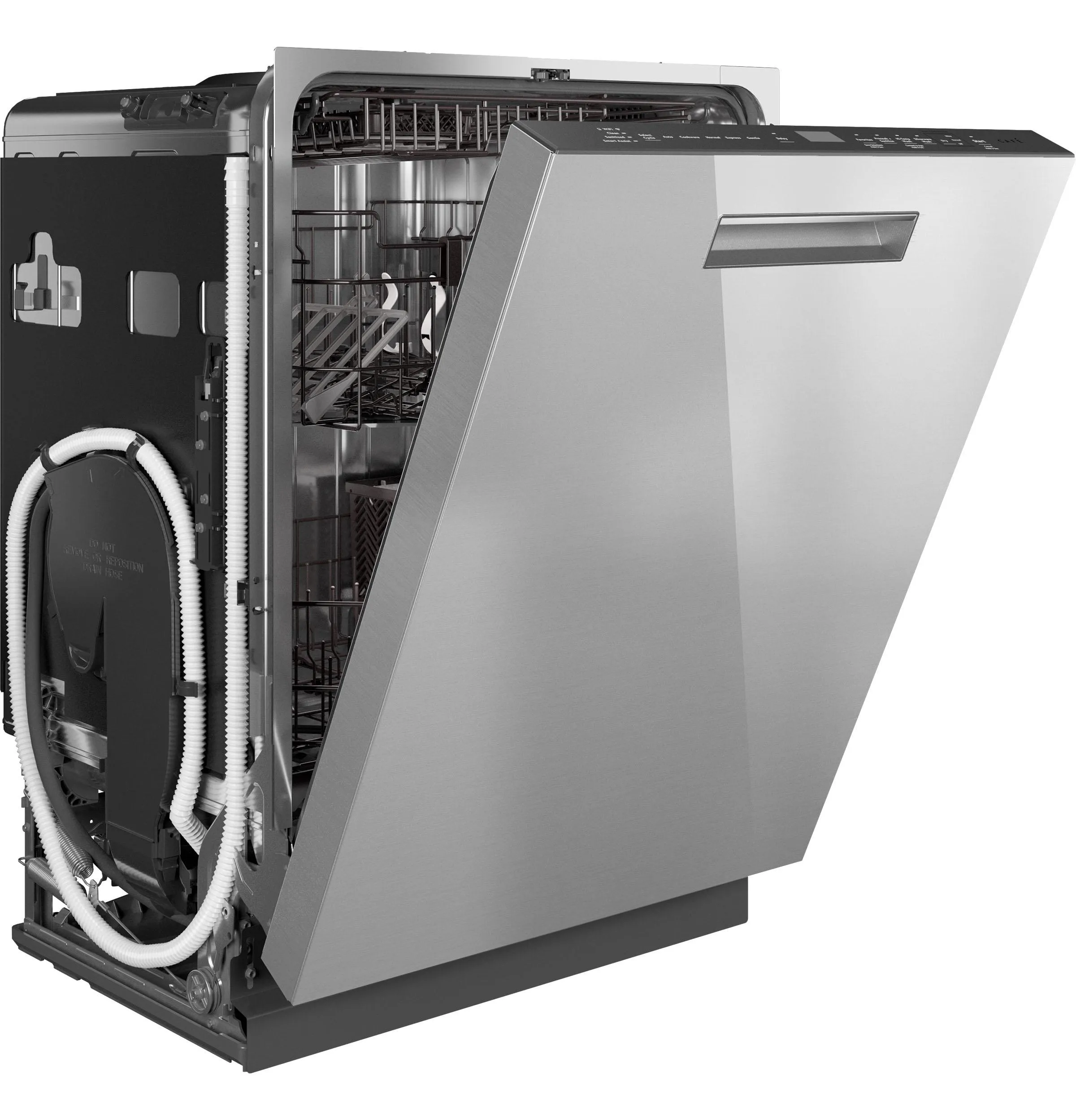 Cafe CDP888M5VS5 Caf&#8482; Customfit Energy Star Stainless Interior Smart Dishwasher With Ultra Wash Top Rack And Dual Convection Ultra Dry. Led Lights. 39 Dba In Platinum Glass