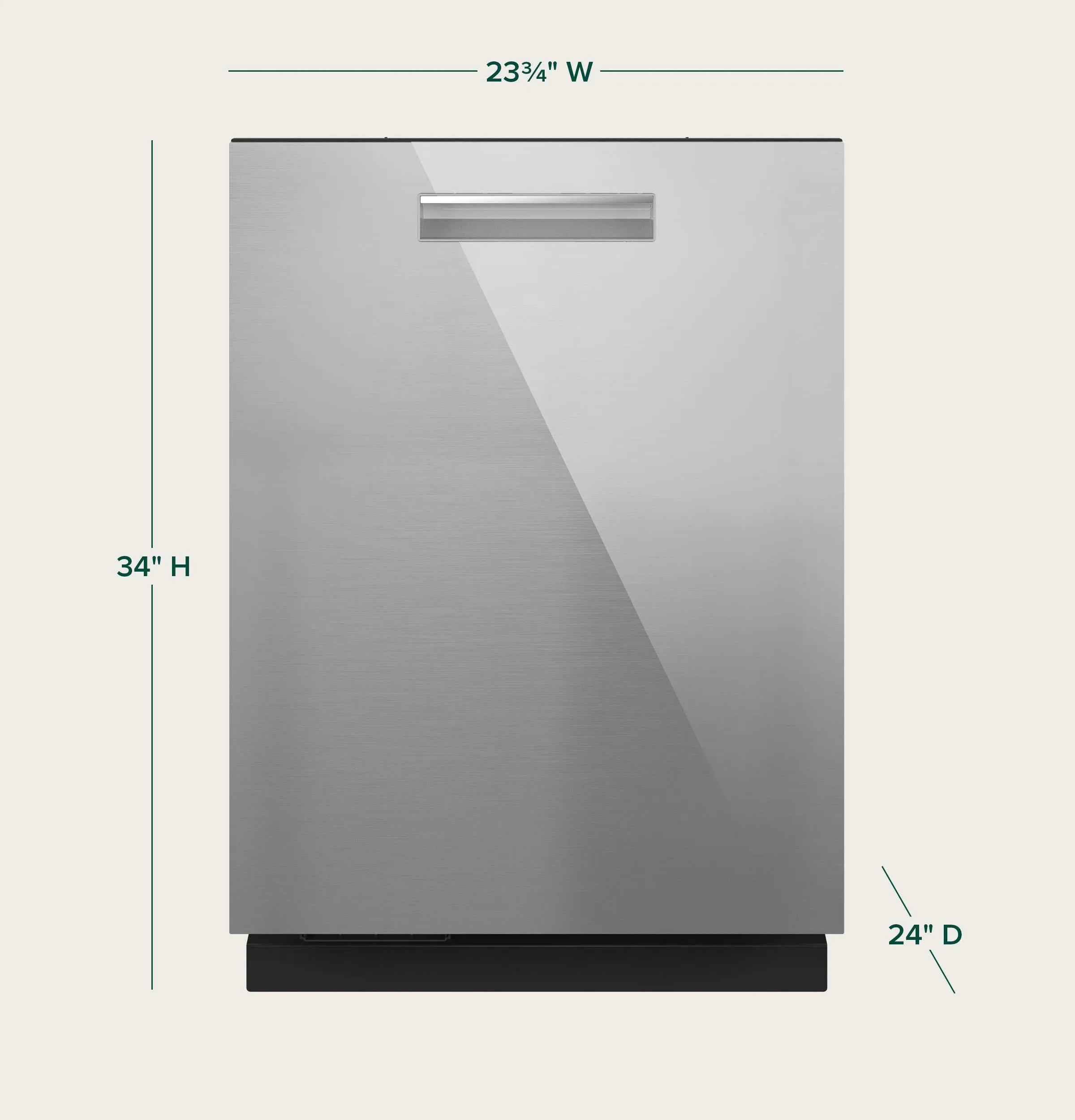 Cafe CDP888M5VS5 Caf&#8482; Customfit Energy Star Stainless Interior Smart Dishwasher With Ultra Wash Top Rack And Dual Convection Ultra Dry. Led Lights. 39 Dba In Platinum Glass
