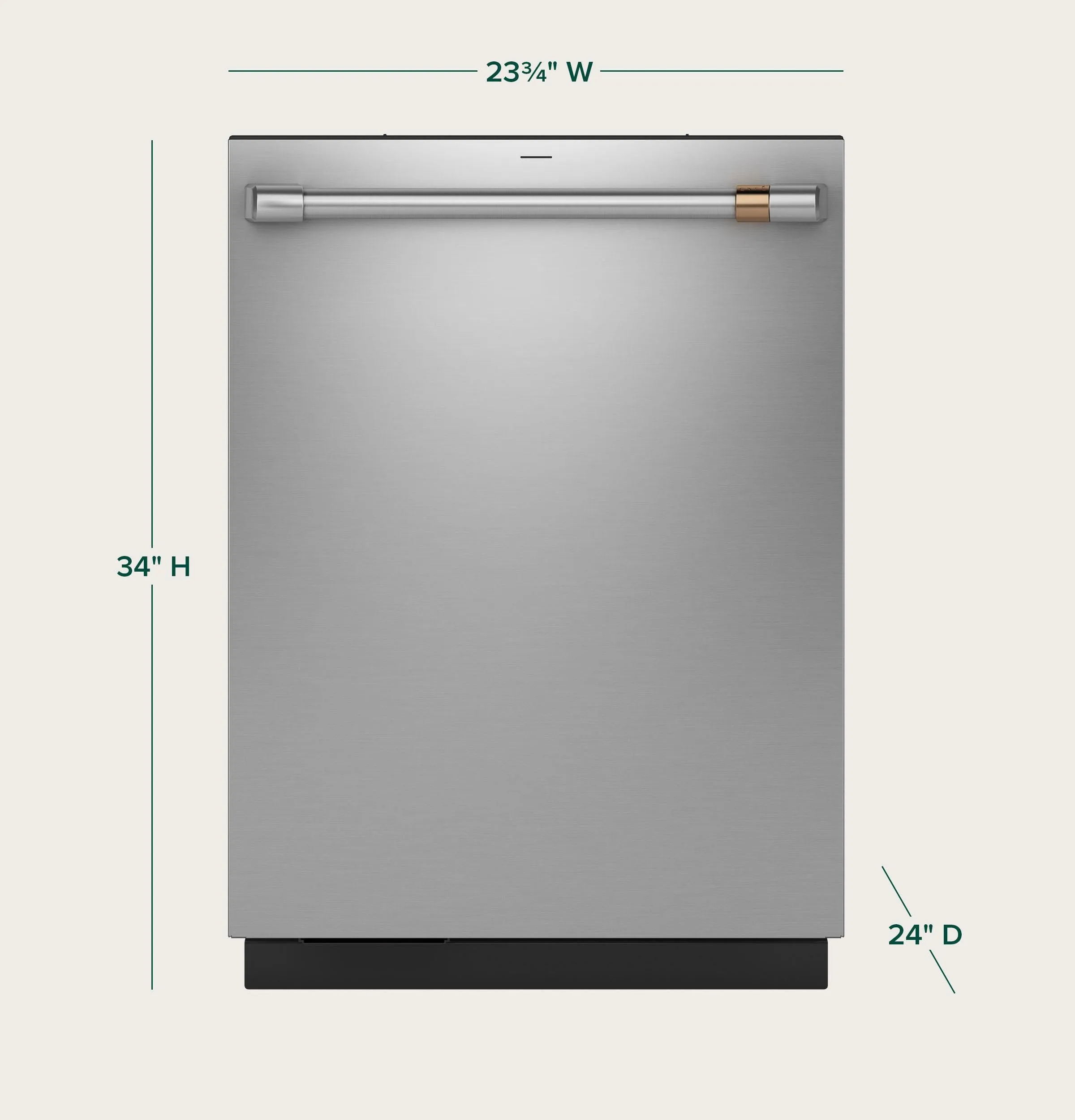 Cafe CDT858P2VS1 Caf&#8482; Customfit Energy Star Stainless Interior Smart Dishwasher With Ultra Wash Top Rack And Dual Convection Ultra Dry. 44 Dba