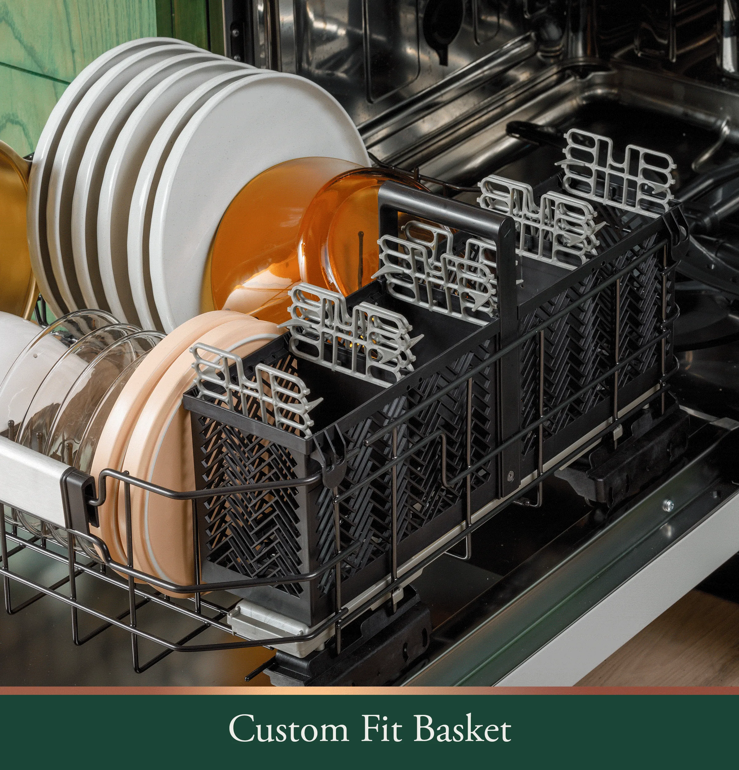 Cafe CDT858P2VS1 Caf&#8482; Customfit Energy Star Stainless Interior Smart Dishwasher With Ultra Wash Top Rack And Dual Convection Ultra Dry. 44 Dba