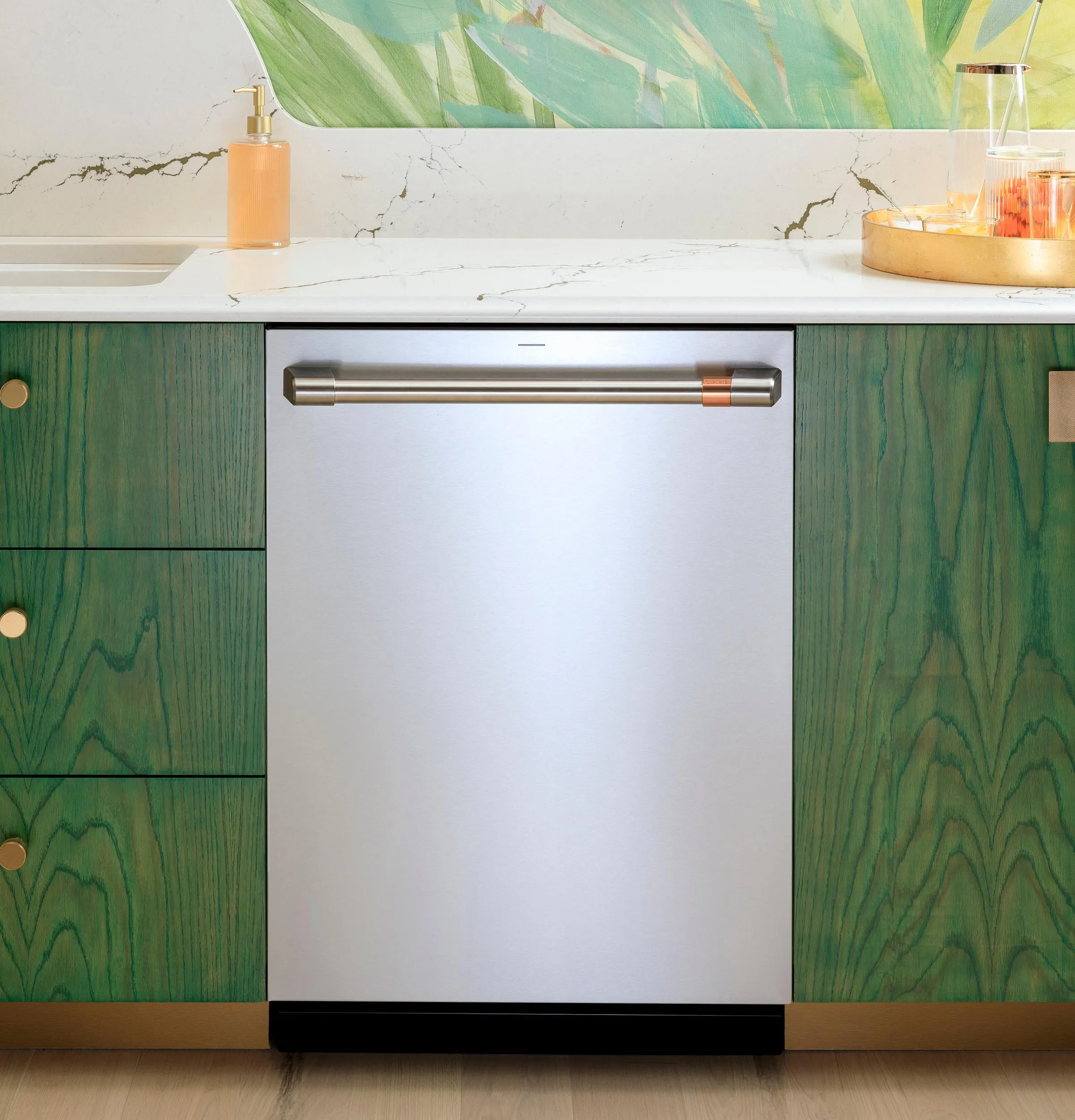 Cafe CDT858P2VS1 Caf&#8482; Customfit Energy Star Stainless Interior Smart Dishwasher With Ultra Wash Top Rack And Dual Convection Ultra Dry. 44 Dba