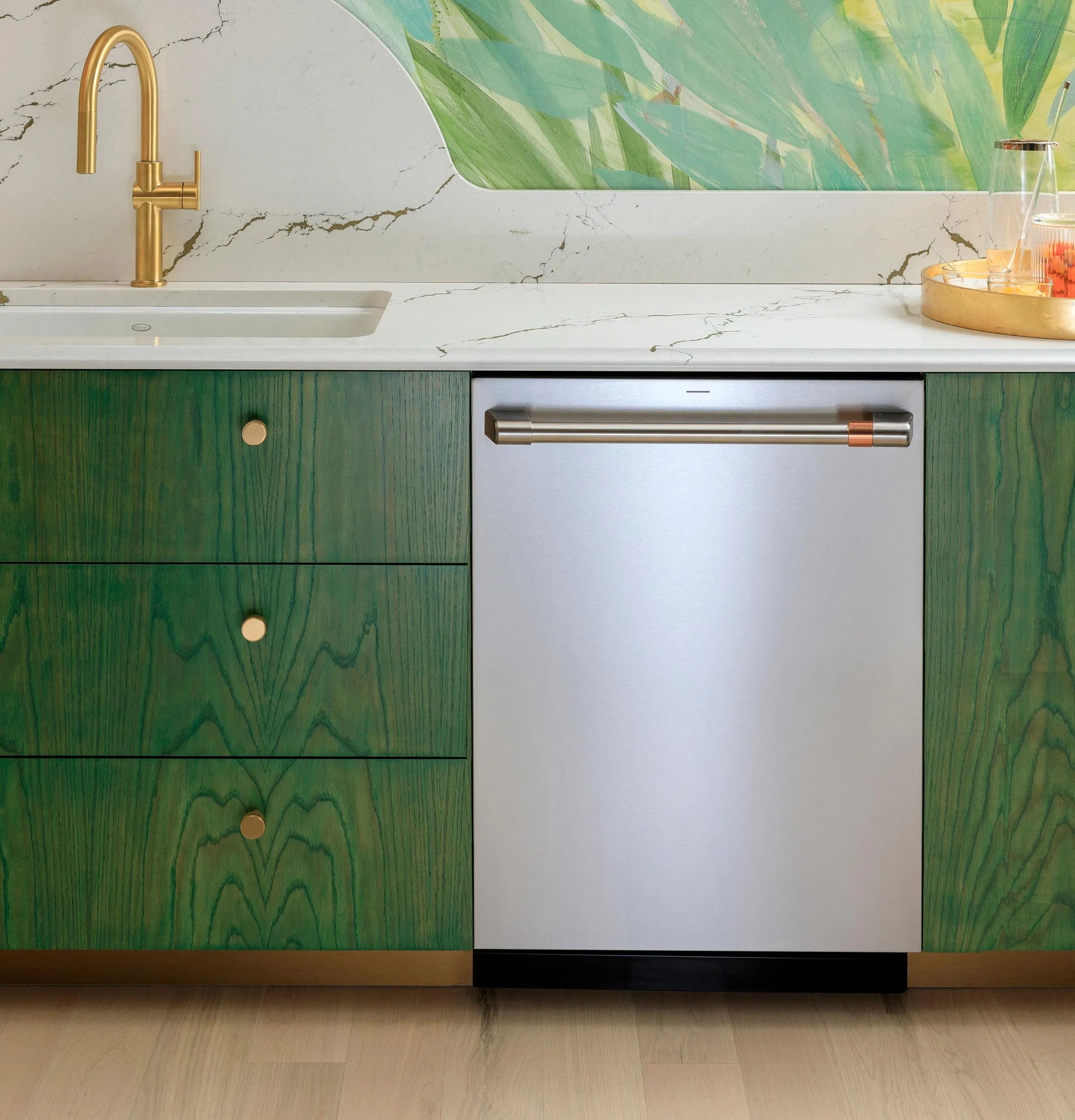 Cafe CDT858P2VS1 Caf&#8482; Customfit Energy Star Stainless Interior Smart Dishwasher With Ultra Wash Top Rack And Dual Convection Ultra Dry. 44 Dba
