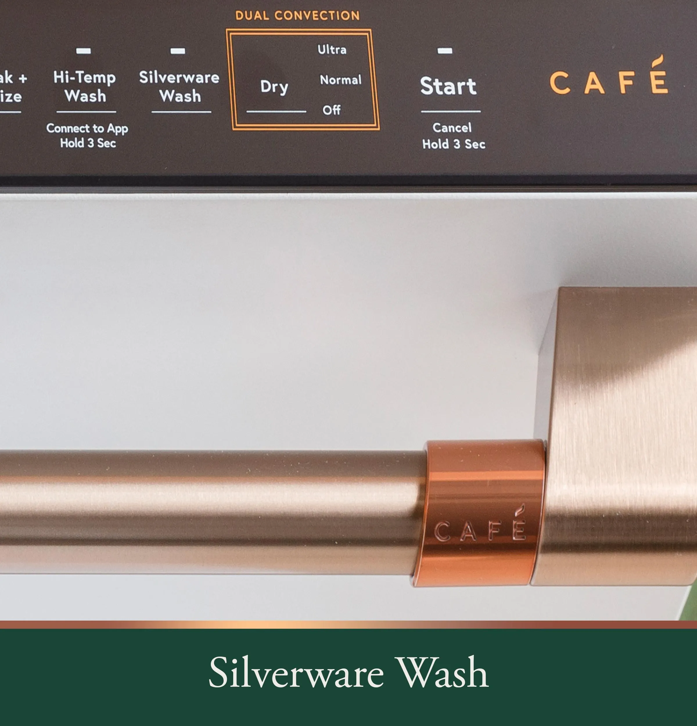 Cafe CDT858P3VD1 Caf&#8482; Customfit Energy Star Stainless Interior Smart Dishwasher With Ultra Wash Top Rack And Dual Convection Ultra Dry. 44 Dba