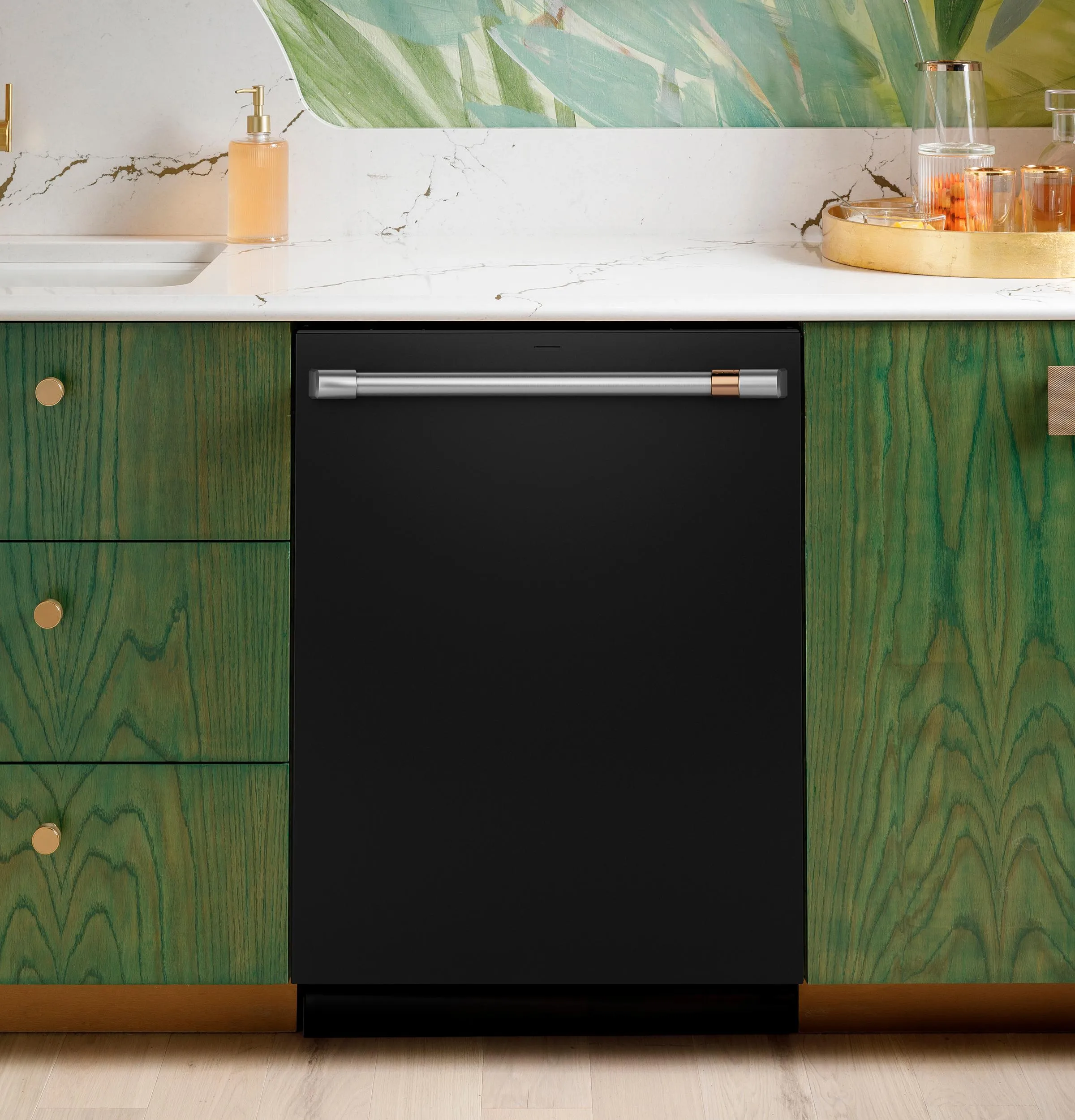 Cafe CDT858P3VD1 Caf&#8482; Customfit Energy Star Stainless Interior Smart Dishwasher With Ultra Wash Top Rack And Dual Convection Ultra Dry. 44 Dba