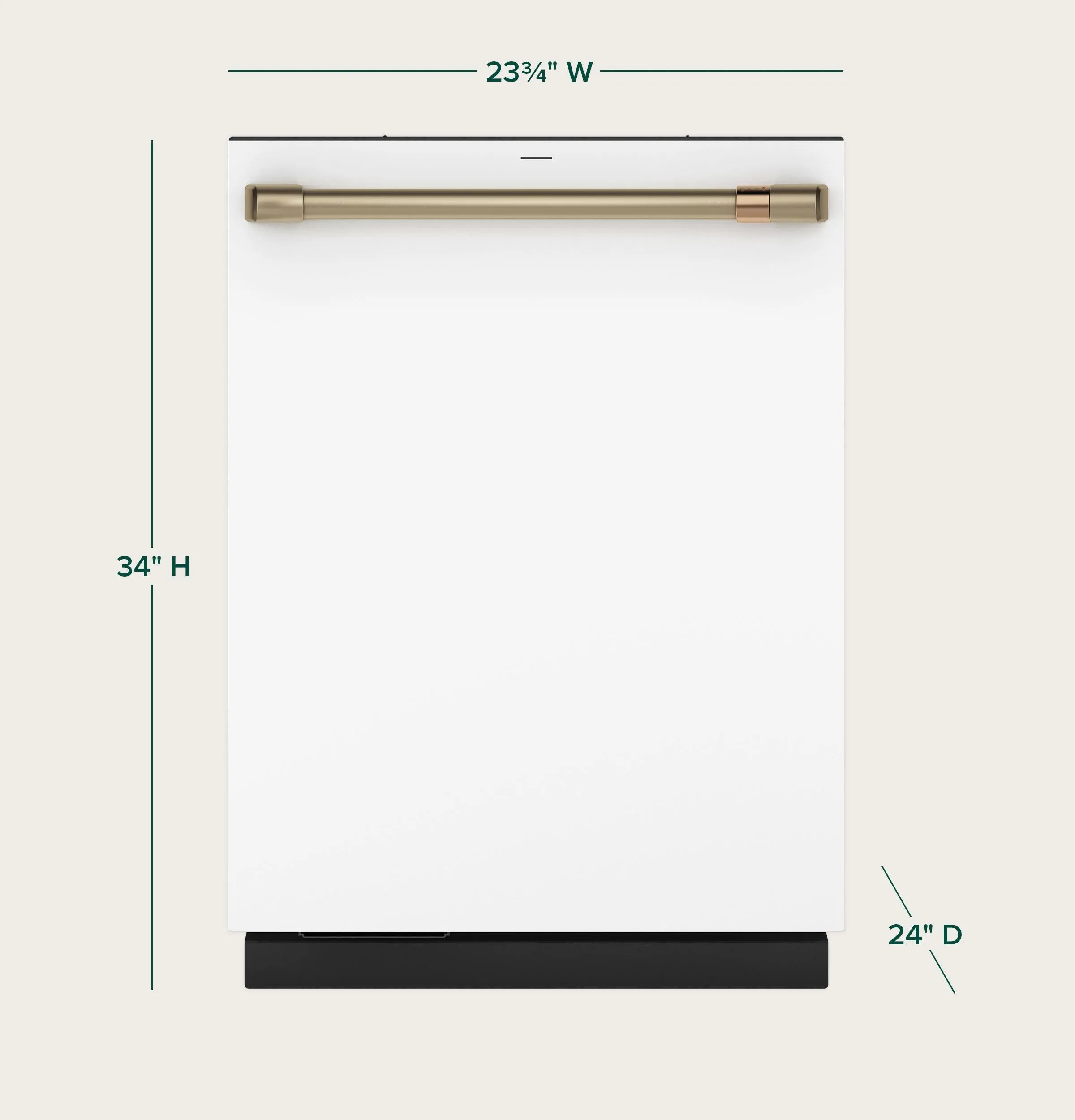 Cafe CDT858P4VW2 Caf&#8482; Customfit Energy Star Stainless Interior Smart Dishwasher With Ultra Wash Top Rack And Dual Convection Ultra Dry. 44 Dba