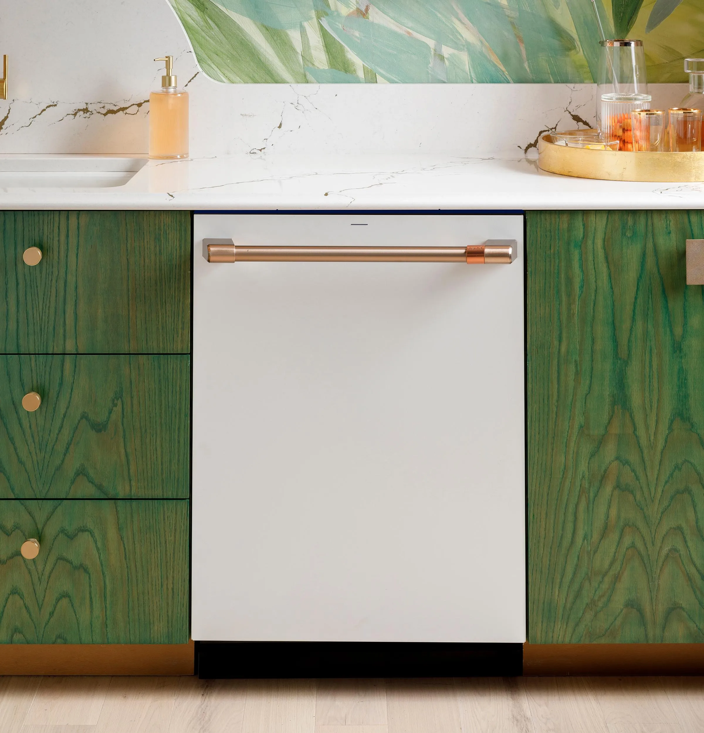 Cafe CDT858P4VW2 Caf&#8482; Customfit Energy Star Stainless Interior Smart Dishwasher With Ultra Wash Top Rack And Dual Convection Ultra Dry. 44 Dba