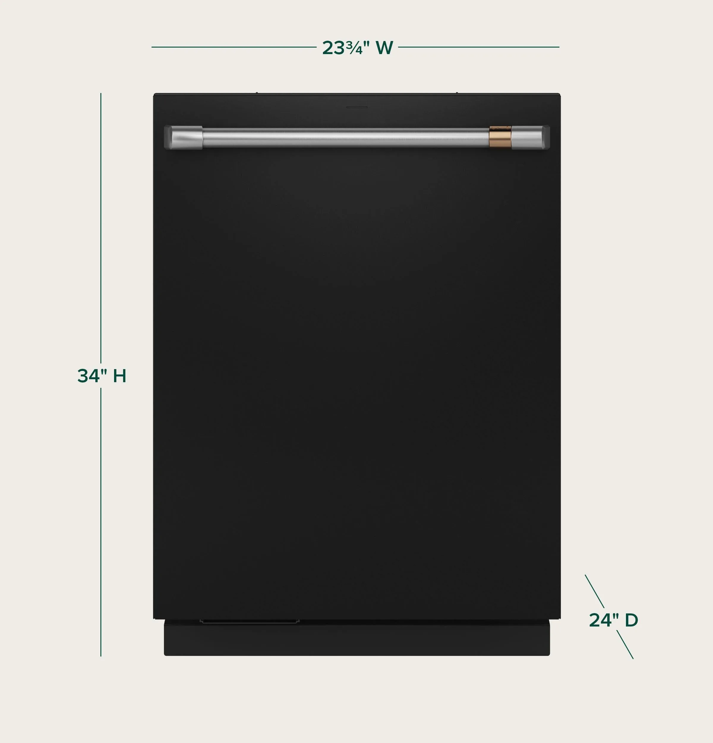 Cafe CDT888P3VD1 Caf&#8482; Customfit Energy Star Stainless Interior Smart Dishwasher With Ultra Wash Top Rack And Dual Convection Ultra Dry. Led Lights. 39 Dba
