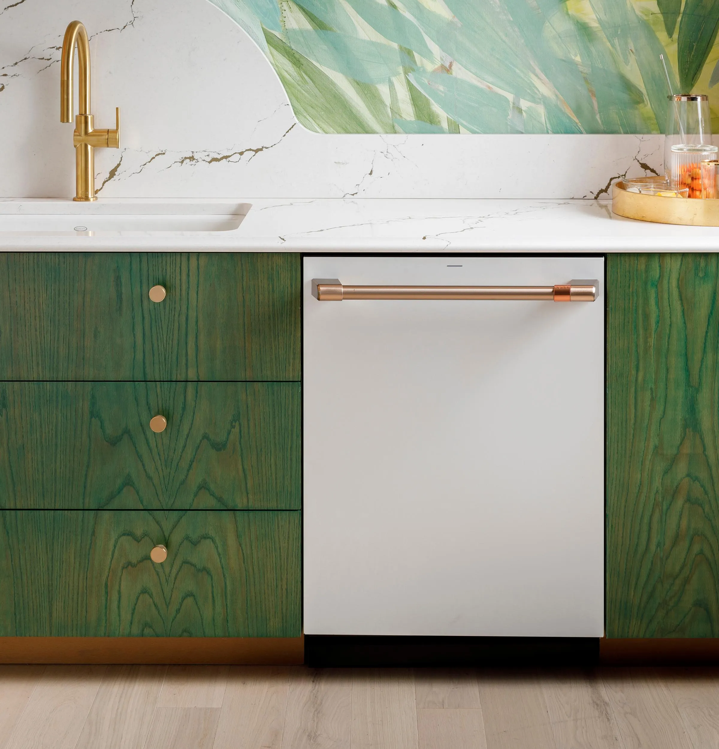 Cafe CDT888P4VW2 Caf&#8482; Customfit Energy Star Stainless Interior Smart Dishwasher With Ultra Wash Top Rack And Dual Convection Ultra Dry. Led Lights. 39 Dba