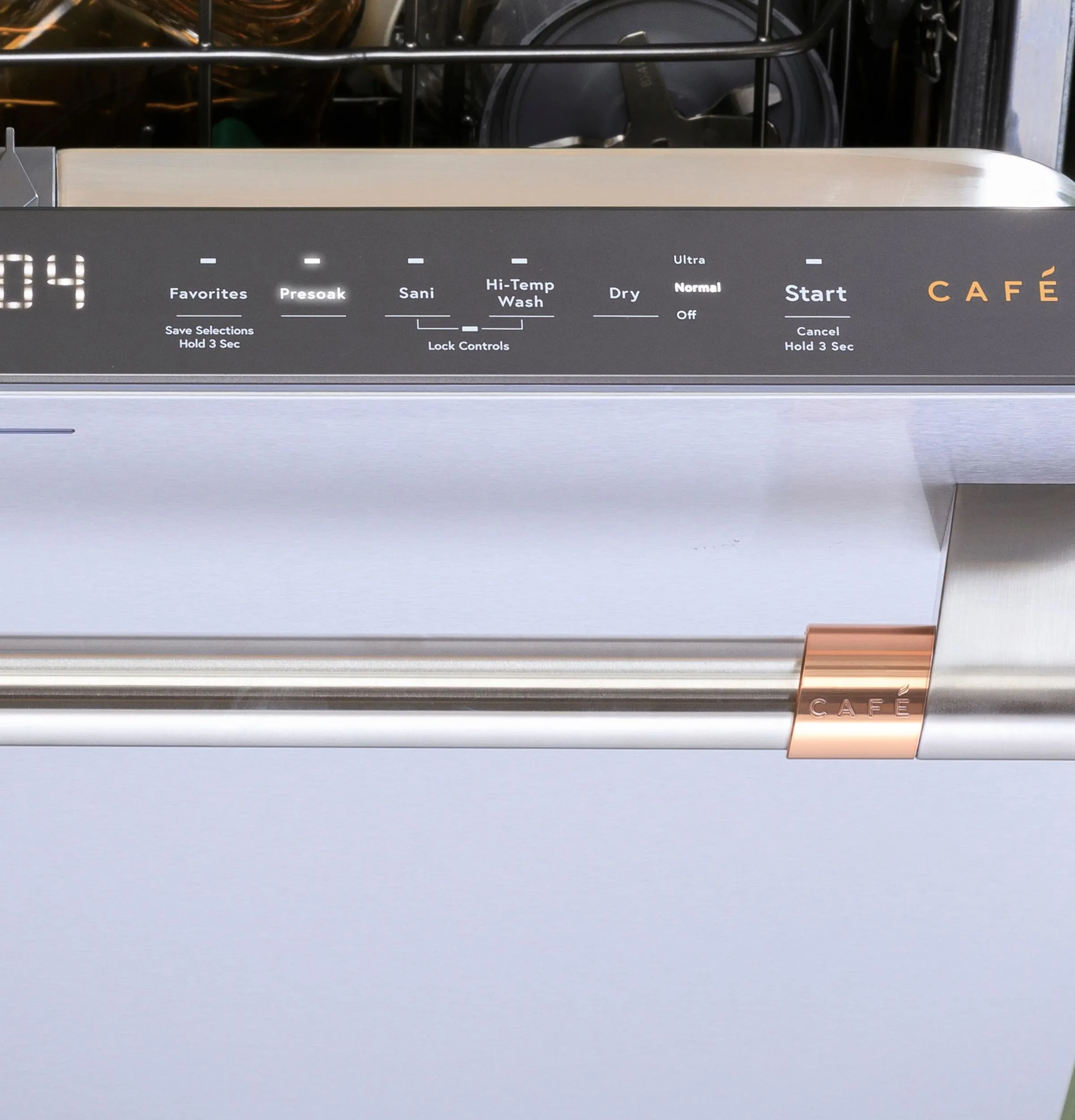 Cafe CDT888P4VW2 Caf&#8482; Customfit Energy Star Stainless Interior Smart Dishwasher With Ultra Wash Top Rack And Dual Convection Ultra Dry. Led Lights. 39 Dba