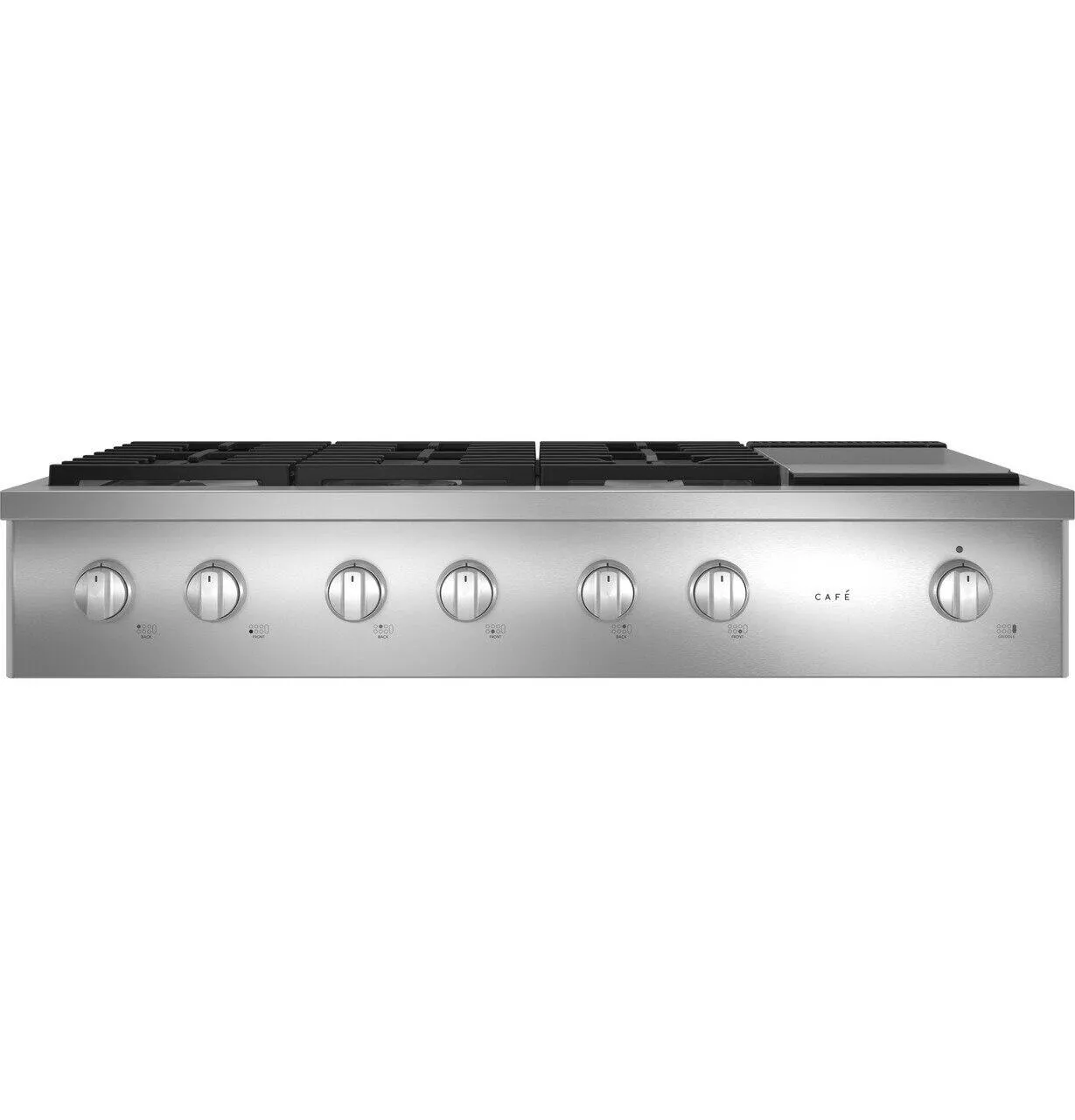 Cafe CGU486P2TS1 Caf&#8482; 48 Commercial-Style Gas Rangetop With 6 Burners And Integrated Griddle (Natural Gas)