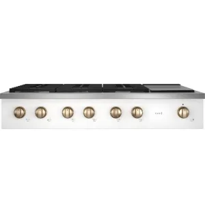 Cafe CGU486P4TW2 Caf&#8482; 48 Commercial-Style Gas Rangetop With 6 Burners And Integrated Griddle (Natural Gas)