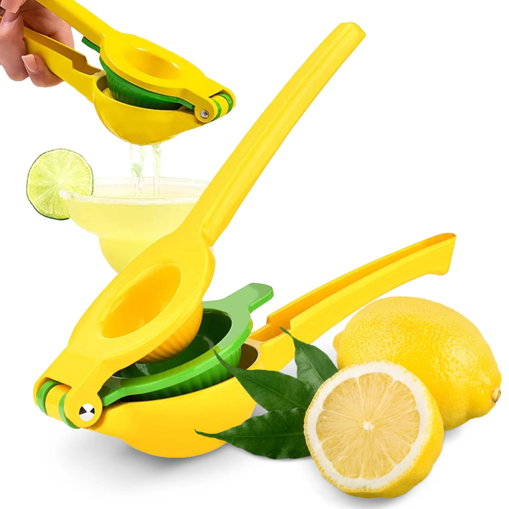 Cheer Collection Heavy-Duty Citrus Squeezer  BPA-Free Citrus Juicer with Dual Seed Strainer for Effortless. Seed-Free Juicing