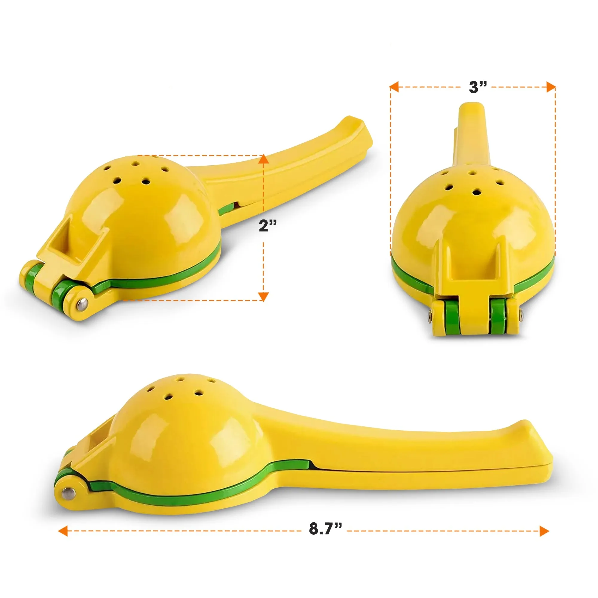 Cheer Collection Heavy-Duty Citrus Squeezer  BPA-Free Citrus Juicer with Dual Seed Strainer for Effortless. Seed-Free Juicing