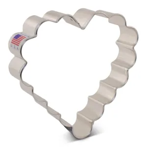 Cookie Cutter. Heart Scalloped