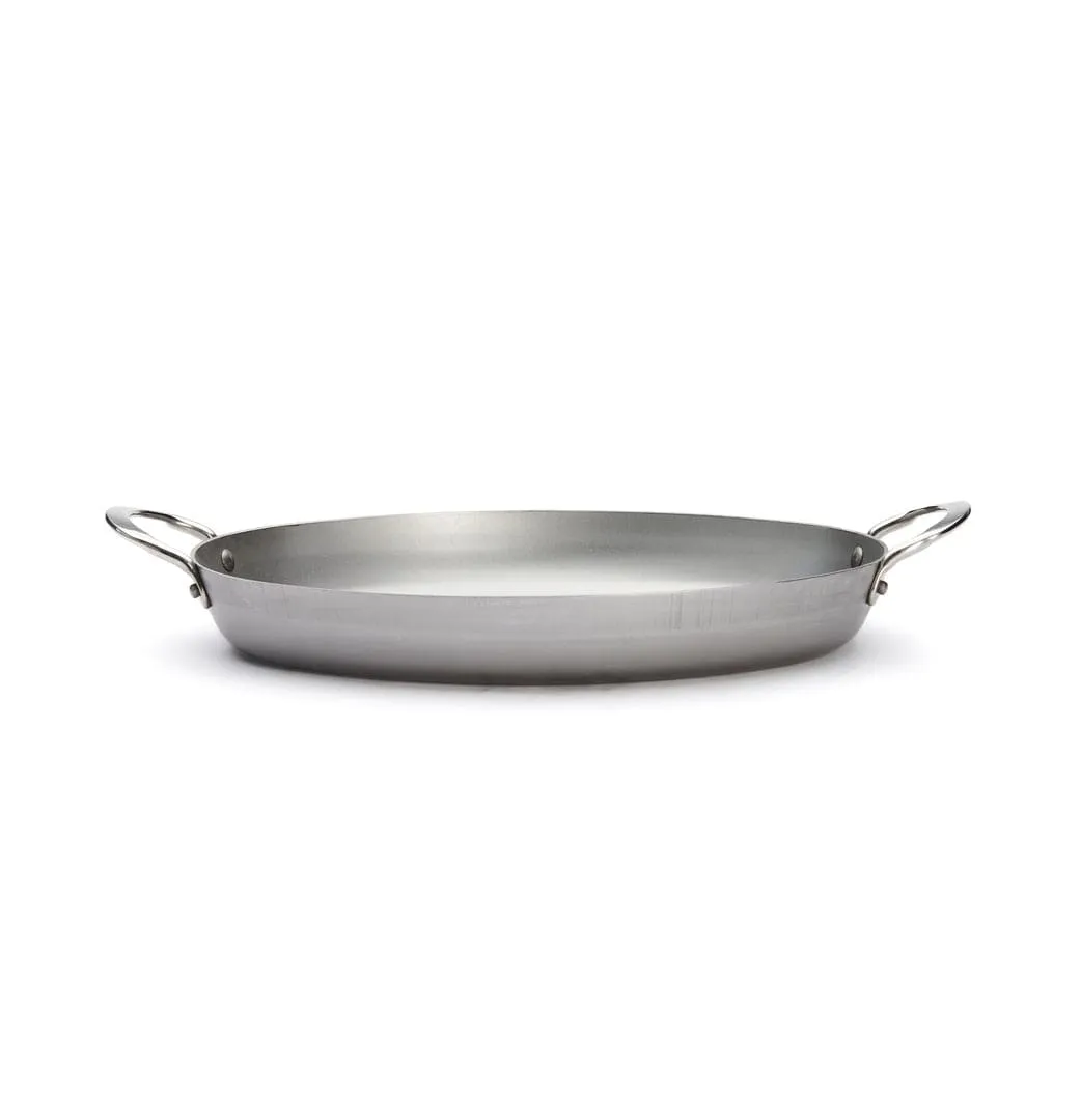 de Buyer Mineral B Carbon Steel Oval Roasting Pan