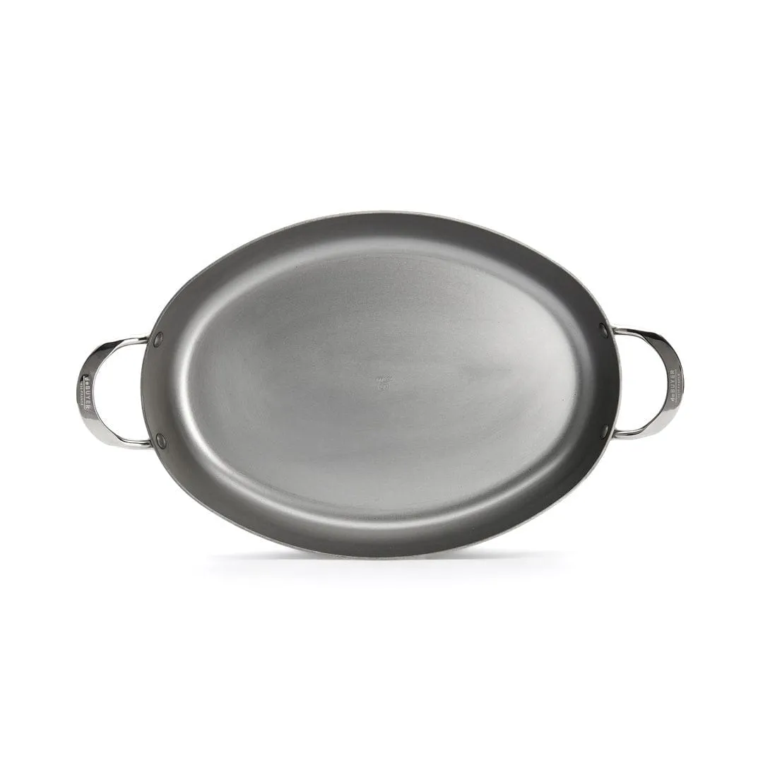 de Buyer Mineral B Carbon Steel Oval Roasting Pan