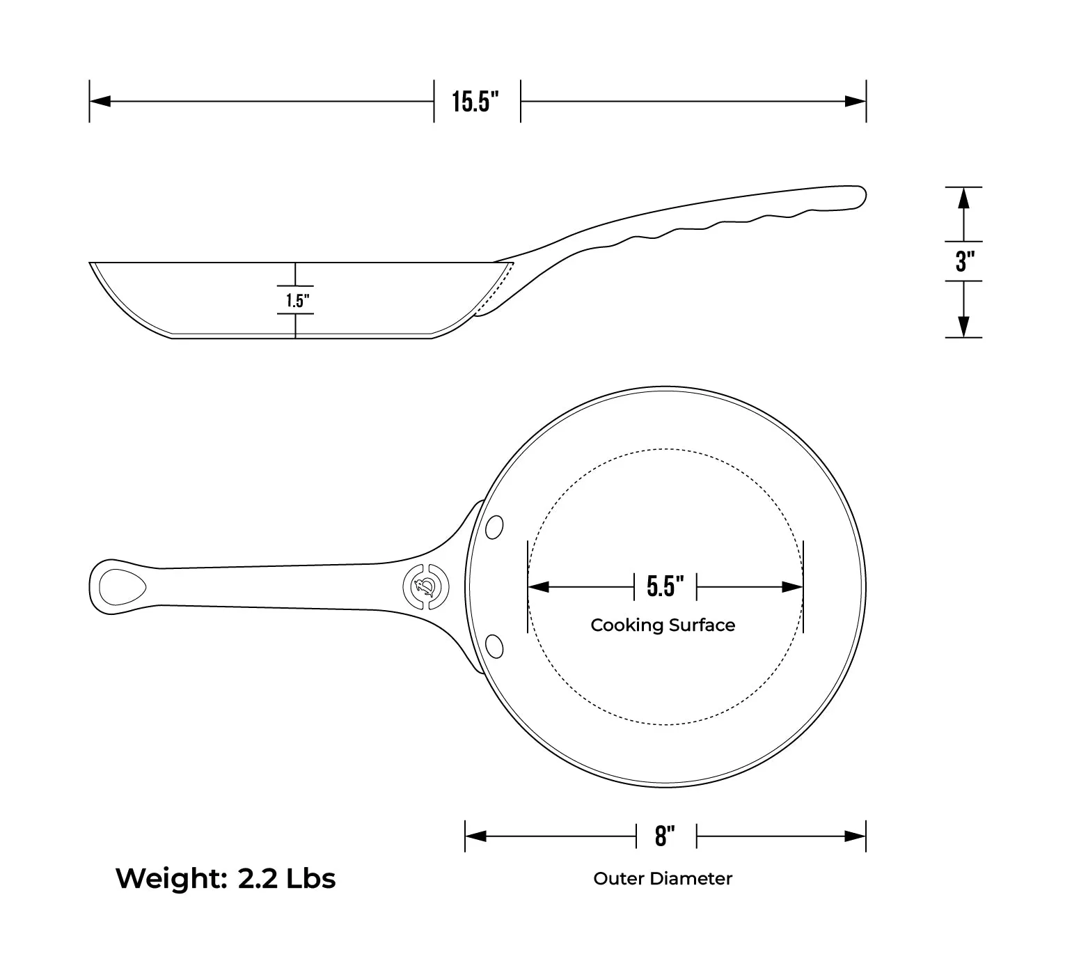 de Buyer Mineral B Pro Carbon Steel Frypan with Oven Safe Handle - 8. 9.5. 11