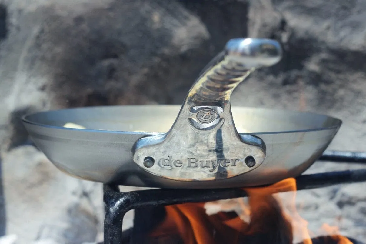 de Buyer Mineral B Pro Carbon Steel Frypan with Oven Safe Handle - 8. 9.5. 11