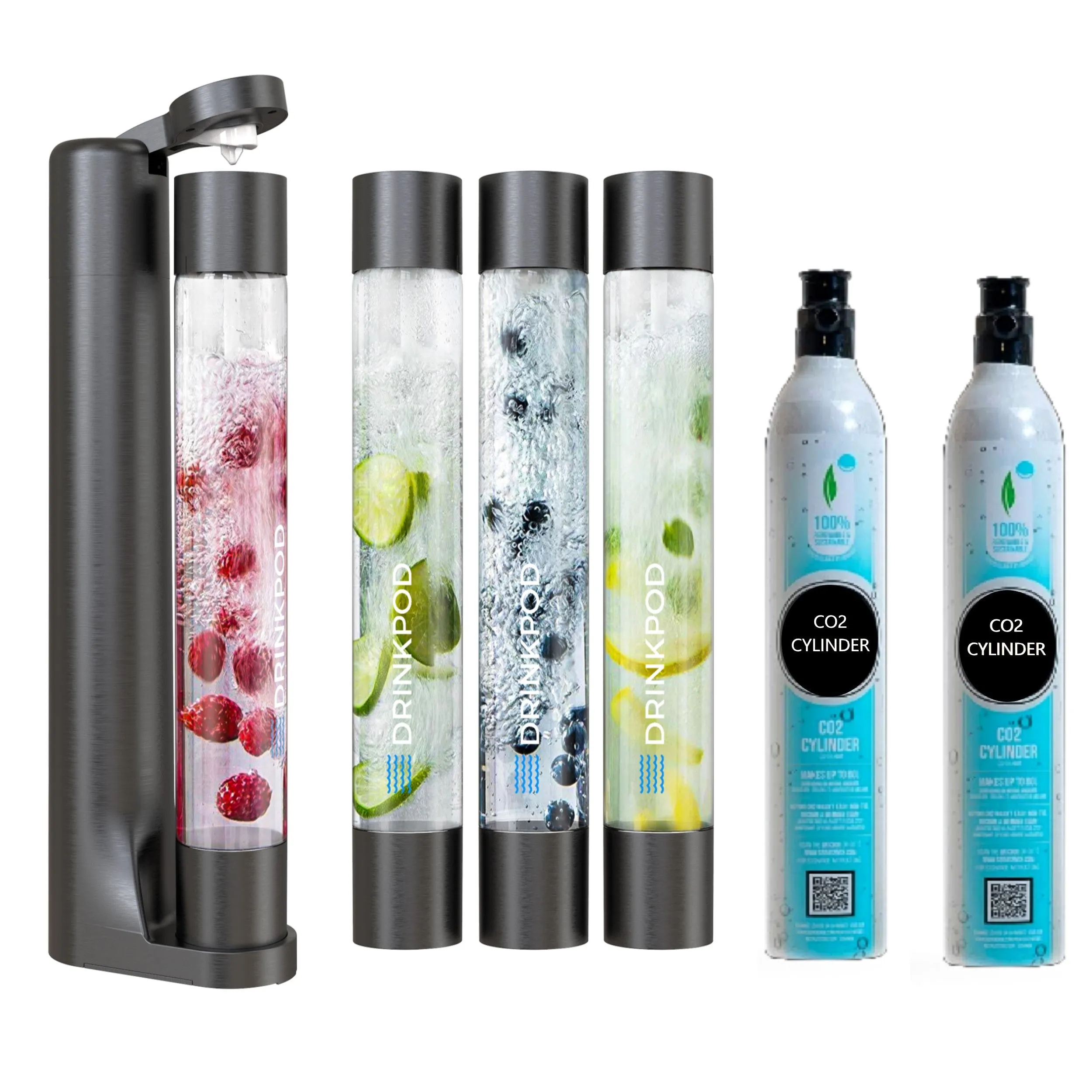 FIZZPod 1  Soda Maker   CO Cylinder (2-pack) by Drinkpod