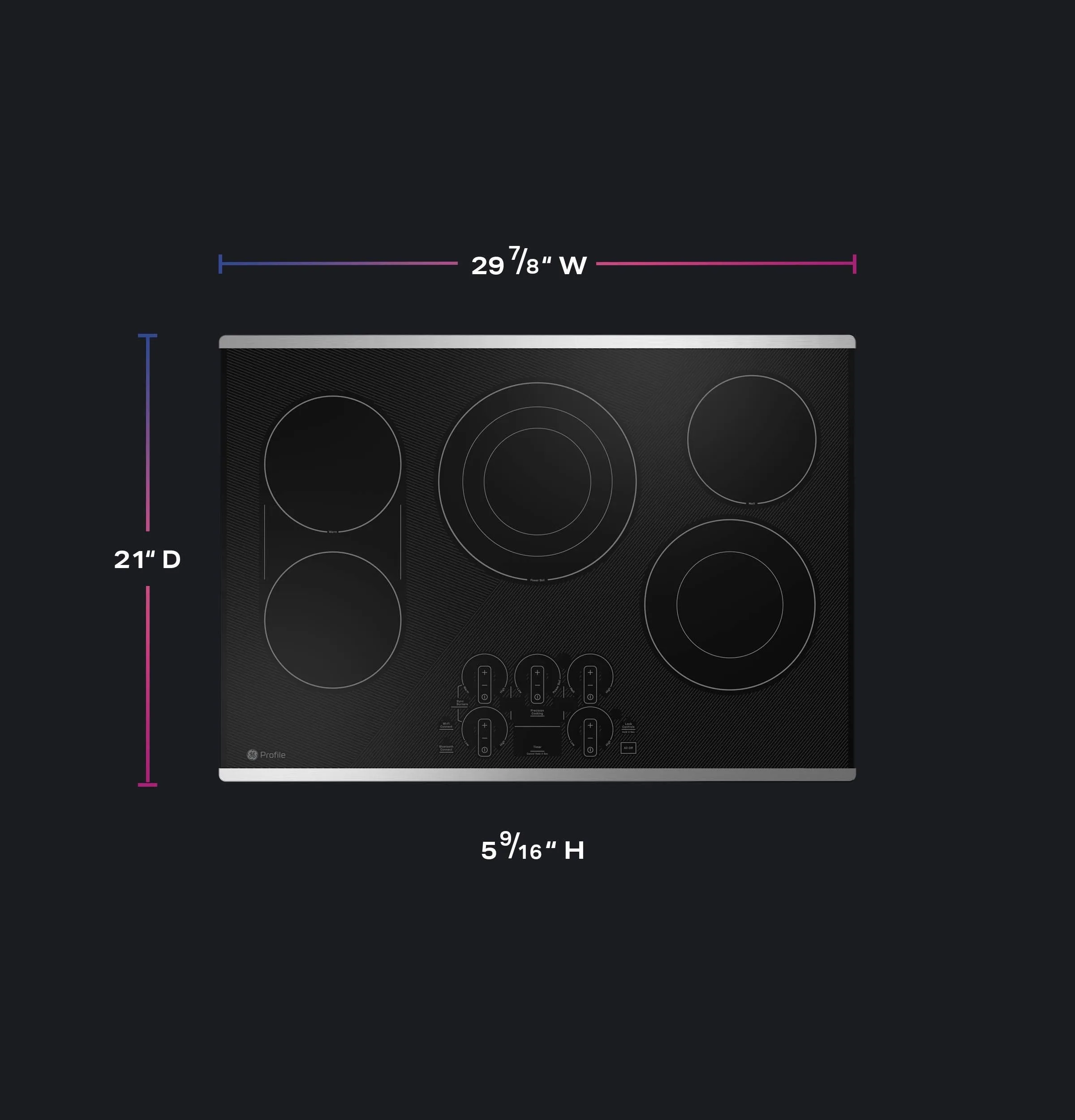 Ge Appliances PEP9030STSS Ge Profile&#8482; 30 Built-In Touch Control Electric Cooktop