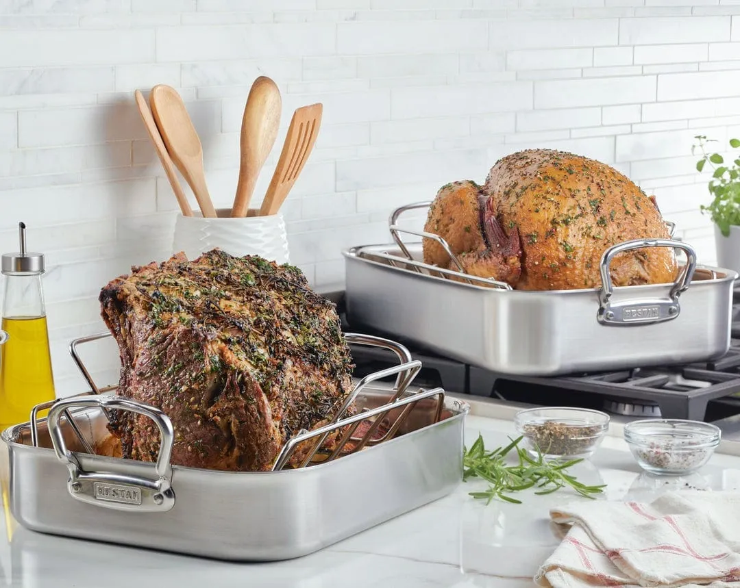 Hestan Provisions Large Classic Roaster w/rack 16.5 x 11.75 x 3.5