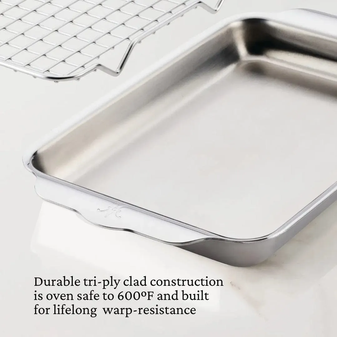Hestan Provisions OvenBond Tri-ply Mini Eighth Sheet Pan with Rack
